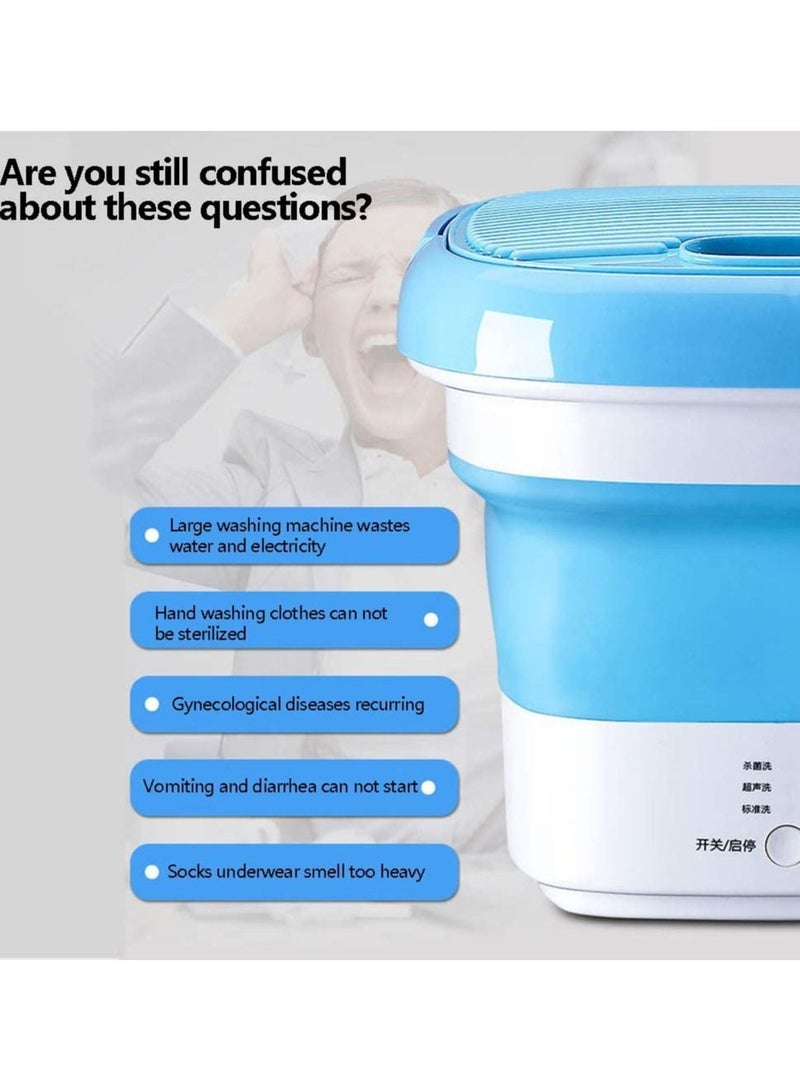 DubaiGallery Portable Washing Machine, Mini Washer, Small Foldable Washing Machine for Underwear, Socks, Baby Clothes, Towels, Delicates - Image 4