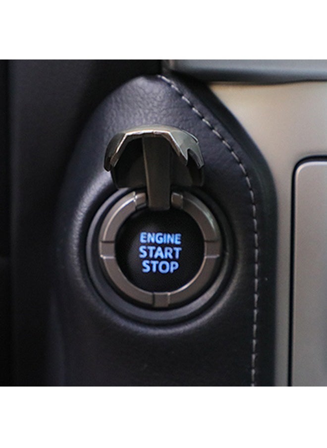 Generic - Car Engine Start Stop Button Cover, Decorative Ring Push Start Button Ignition Protective Cover, Universal Button Anti Scratch Zinc Alloy Decorative Stickers for Automotive (Black) - Image 1