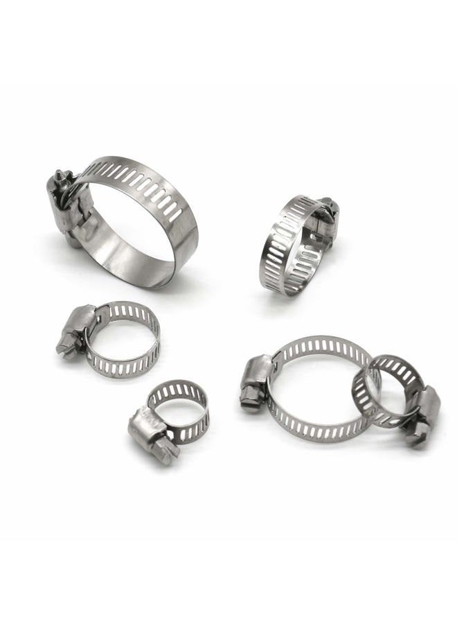 ZIPCCI Hose Clamp, 12 Pack Stainless Steel Worm Gear Fuel line Hose Clamps, 21-38mm (3/4-1-1/2 inch) - Image 3