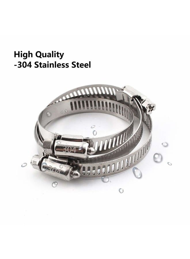 ZIPCCI Hose Clamp, 12 Pack Stainless Steel Worm Gear Fuel line Hose Clamps, 21-38mm (3/4-1-1/2 inch) - Image 5