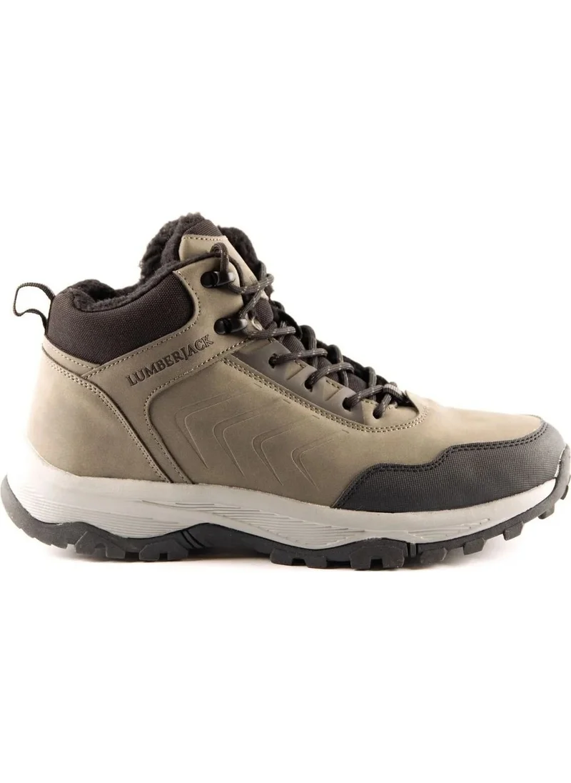 LUMBERJACK INT1122K472 Krk Men's Outdoor Shearling Boots 101206889-HAKI Khaki - 42