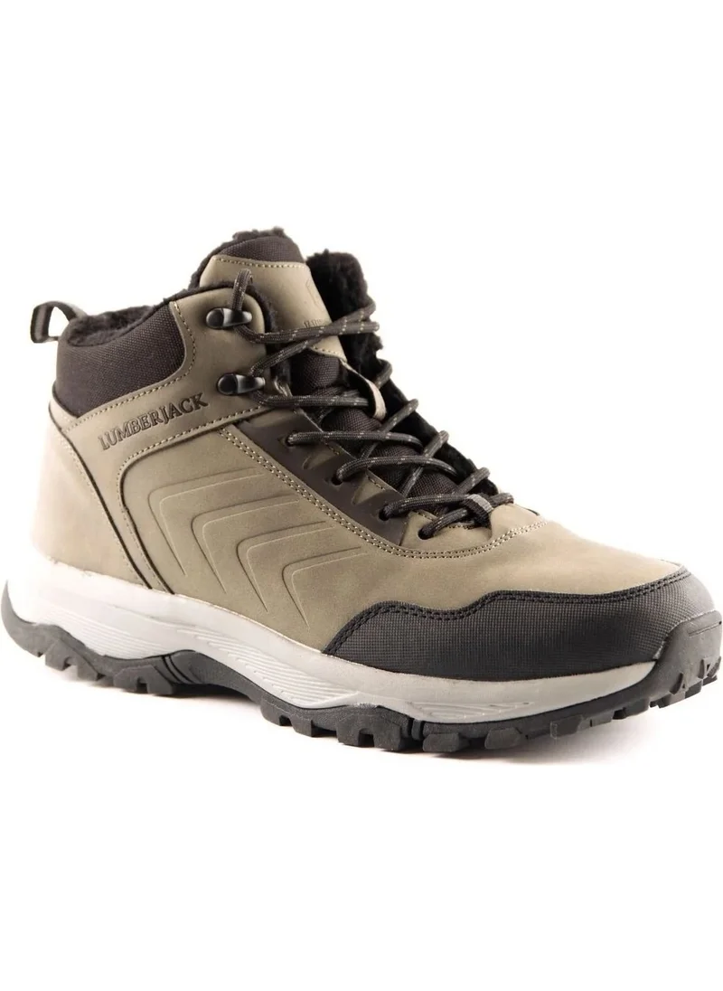 LUMBERJACK INT1122K472 Krk Men's Outdoor Shearling Boots 101206889-HAKI Khaki - 42