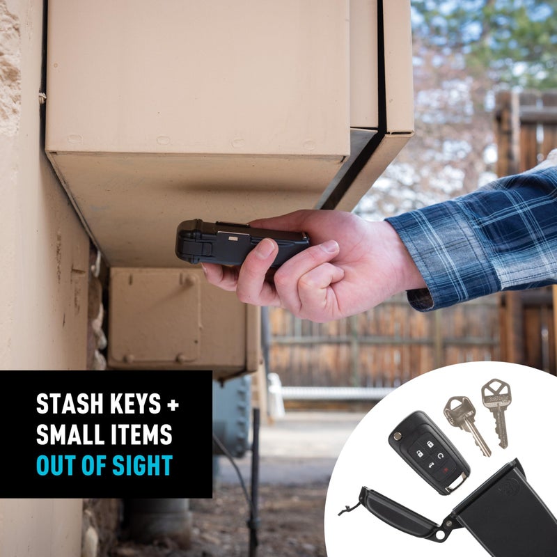 Nite Ize Hideout Magnetic Key Box - Waterproof Key Hider - Magnetic Key Holder & Box - Waterproof Key Storage for Spare Keys - Black, Extra Large - Image 3
