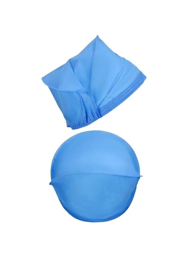 Arabest Disposable Working Hair Cap, 200 Pcs Disposable Bouffant Caps with Elastic SMS - Easy Breathe Strong Head Cover, Blue  - Image 4