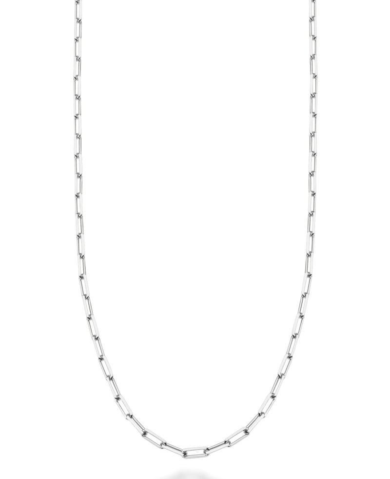 Miabella Italian Solid 925 Sterling Silver, 18Kt Gold Plated 2mm Paperclip Link Chain Necklace for Women, Made in Italy (SI, Length 16 Inches) - Image 1