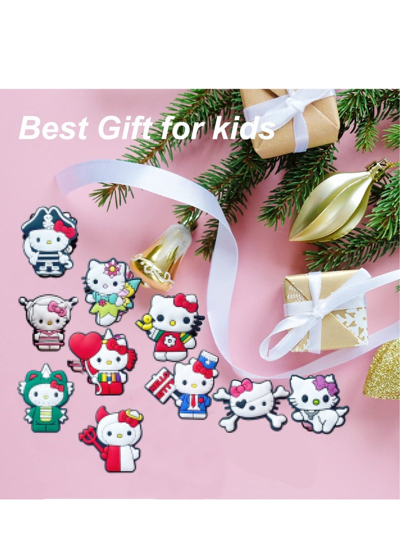 Excefore Shoe Decoration Charms 20 Pcs Hello Kitty Crocs Charms Girls Women Charm Crocs Accessories Crocs Pins - Image 3
