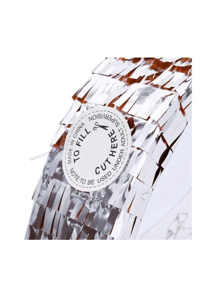 Goldedge 42x30x8cm Number Piñata Birthday Piñata Decorations Silver Foil Piñata with Stick Blindfold Confetti for Boy Girl Birthday Party Decorations Anniversary Celebrations Fiesta Supplies(Number 3) - Image 4