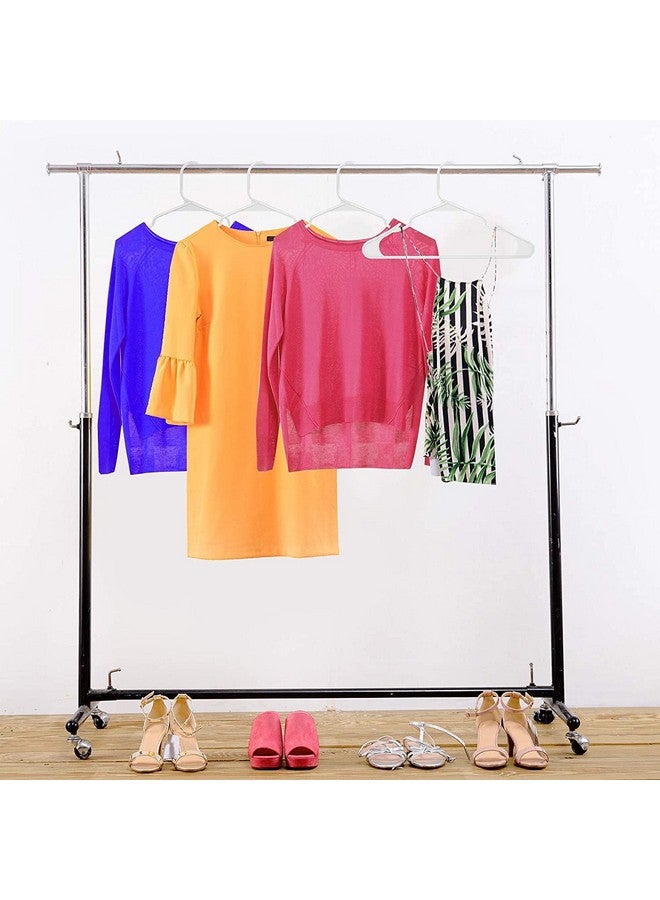 Zollyss Plastic Cloth Hangers For Clothes Hanging Wardrobe Hangers For Multipurpose Storage Saree Dress Shirt Pant Trouser Kids Clothes Hangers (48 Count, White) - Image 5