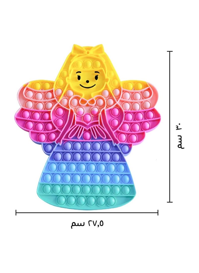 نقوة لعبة بوب إت كبيرة الحجم على شكل عروس بألوان قوس قزح هدية مثالية للبنات  - Image 2