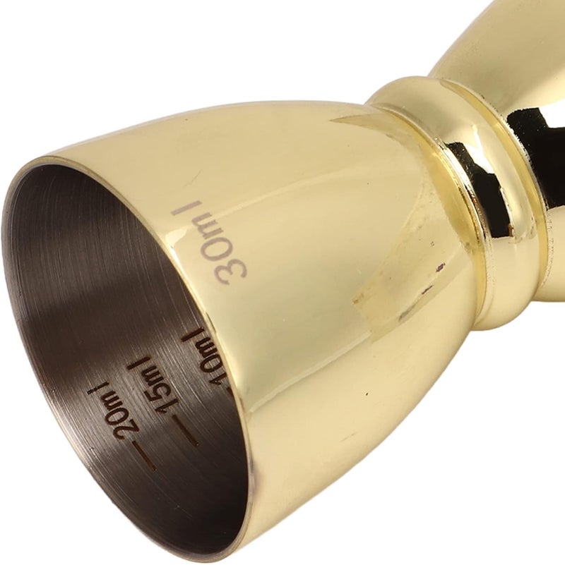 GLOGLOW Stainless Steel Cocktail Measure Cup, U Shaped Double Head Measuring Cup Wide Opening Exquisite Workmanship for Home for Bartender (Gold Plated U Shaped) - Image 5