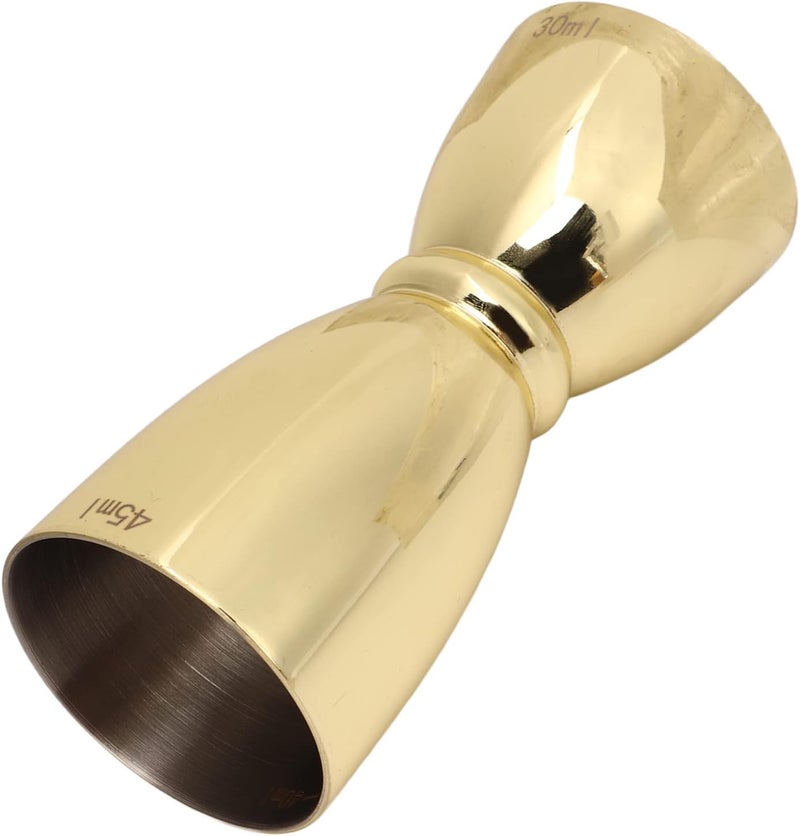 GLOGLOW Stainless Steel Cocktail Measure Cup, U Shaped Double Head Measuring Cup Wide Opening Exquisite Workmanship for Home for Bartender (Gold Plated U Shaped) - Image 2