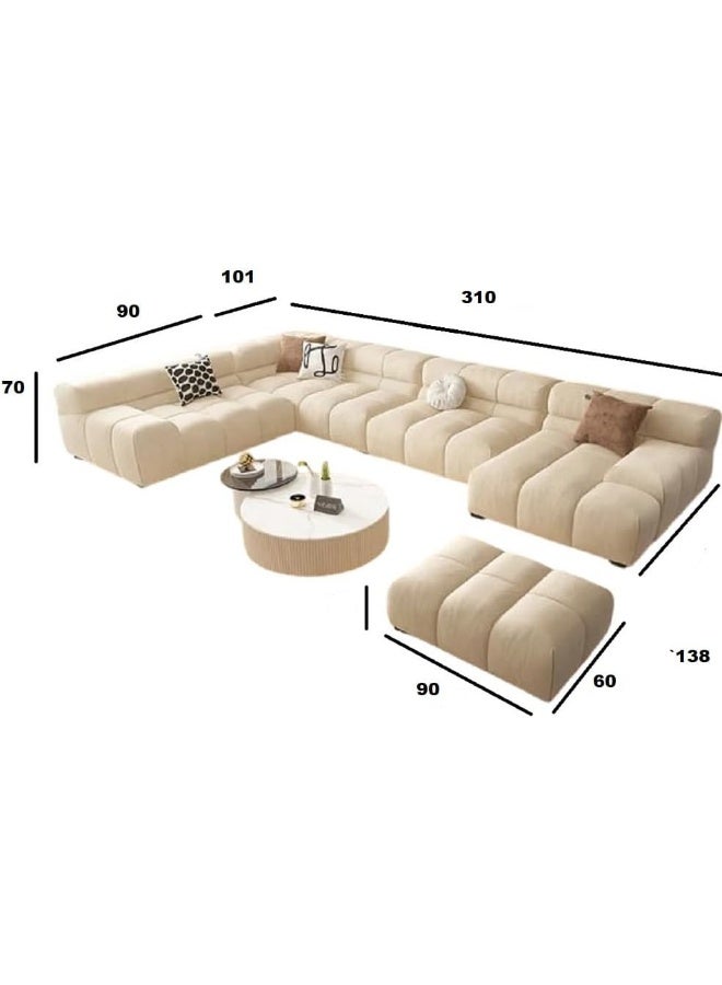 Zayn comforts Elegant Minimalist Nordic Sofa  Timeless Comfort & Modern Style For Modern Living Rooms (Chaise On Left) - Image 2