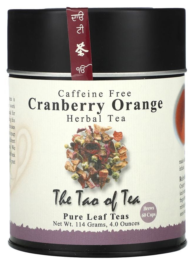The Tao of Tea Cranberry Orange Herbal Tea Caffeine Free 4 oz (114 g)