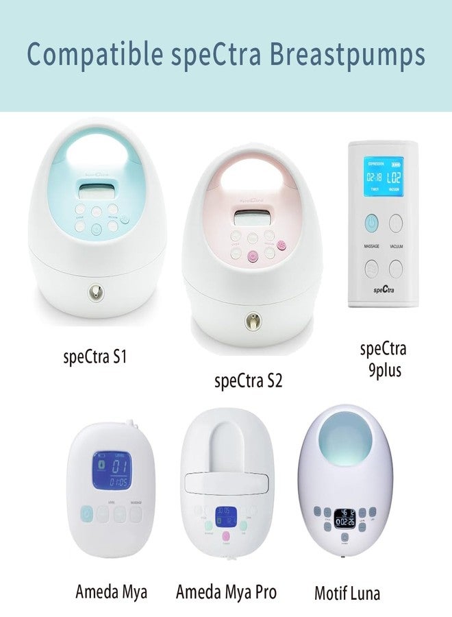 Momstouch قطع مضخة Momstouch متوافقة مع Spectra S1/S2/9 Plus، ليست ملحقات أصلية، مجموعة كاملة من البدائل تشمل فلانج 24 مم، صمام بطة، واقي من التدفق العكسي، أنابيب وزجاجة - Image 2