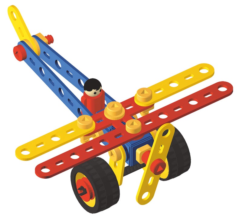 Mechanix Planes-2, Plastic Series, 81 Pieces In The Game, Can Make 7 Different Models, Made In India Game, For 3+ Years Of Kids - Multicolor - Image 2