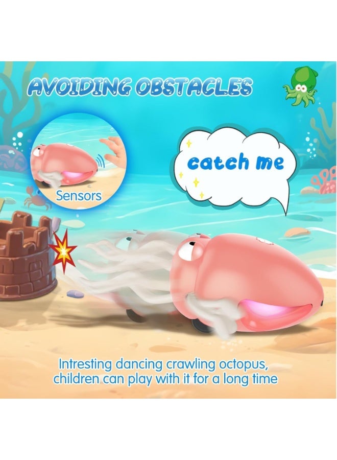 Magic Electric Dancing Octopus Toy, New 2025 Automatic Octopus with LED Lights and Music for Kids Gifts, Interactive Fun for Indoor Play and Sensory Development (Pink) - Image 3