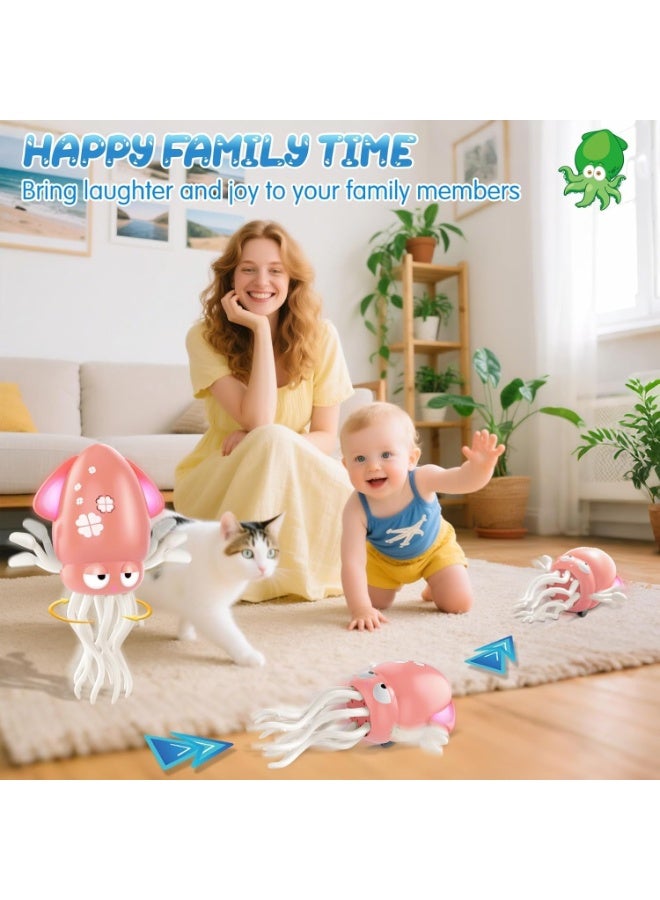 Magic Electric Dancing Octopus Toy, New 2025 Automatic Octopus with LED Lights and Music for Kids Gifts, Interactive Fun for Indoor Play and Sensory Development (Pink) - Image 5