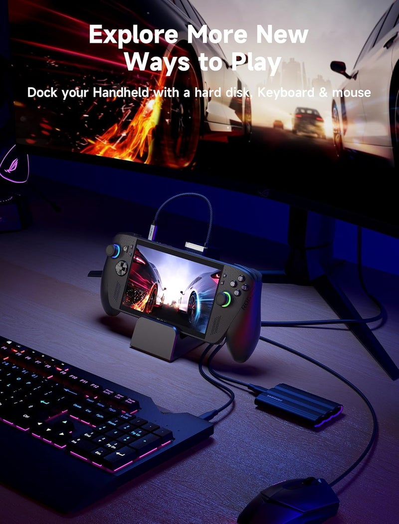JSAUX 6-in-1 Docking Station for ROG Xbox Ally X/Steam Deck/Legion Go with HDMI 4K@120Hz and 100W Charging - Image 5