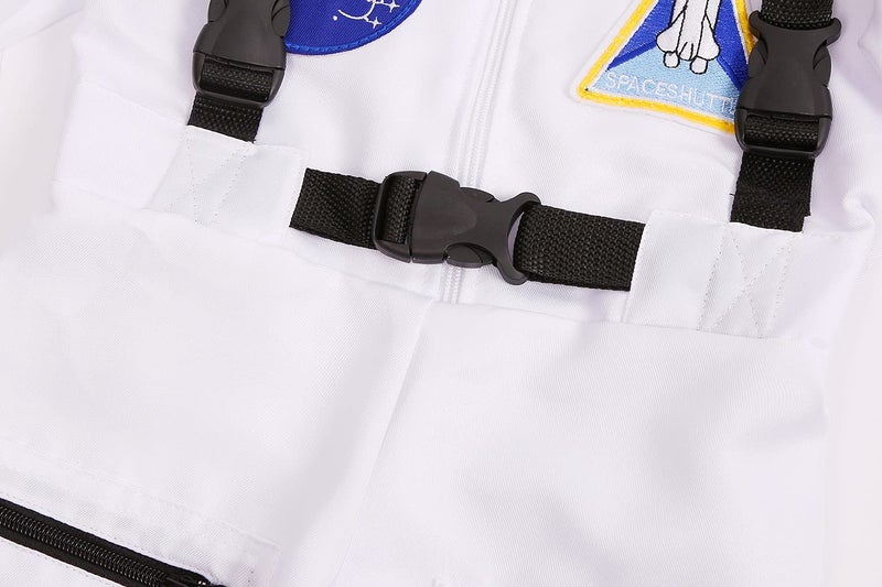 Cuteshower Kids Astronaut NASA Costume for Boys Girls Space Jumpsuit Halloween (Orange,10-12 Years) - Image 4