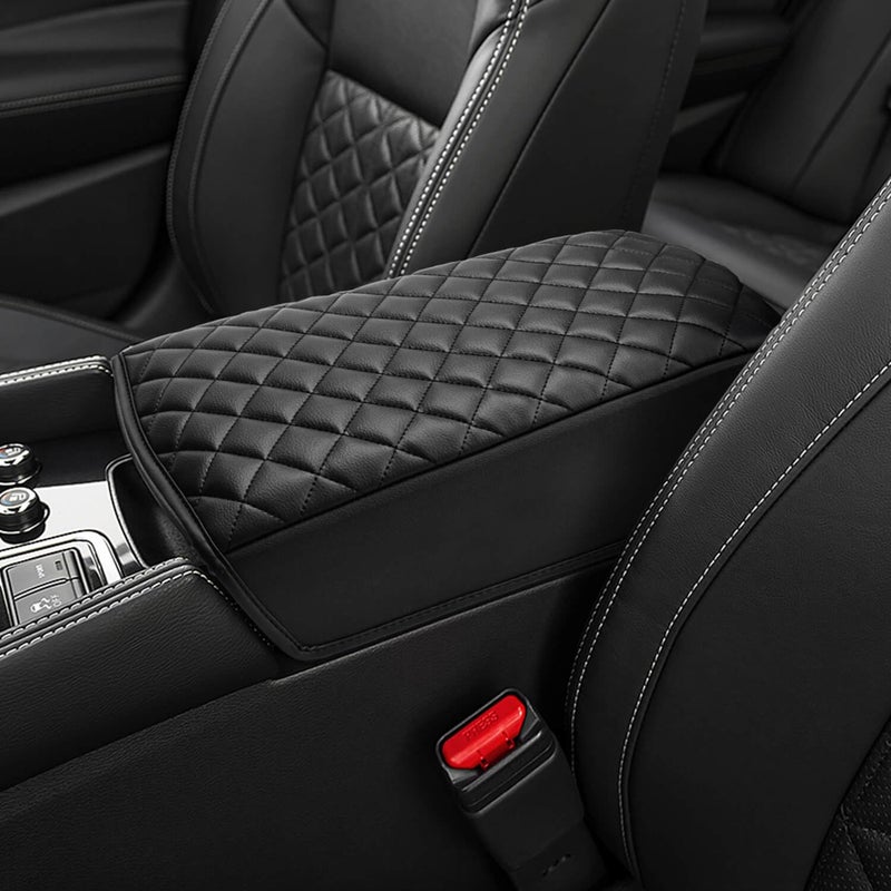 KBH Center Console Armrest Cover for 20162024 Nissan Maxima Accessories Middle Console Foam Pad Protector Vinyl Leather Trim AntiScratch Black