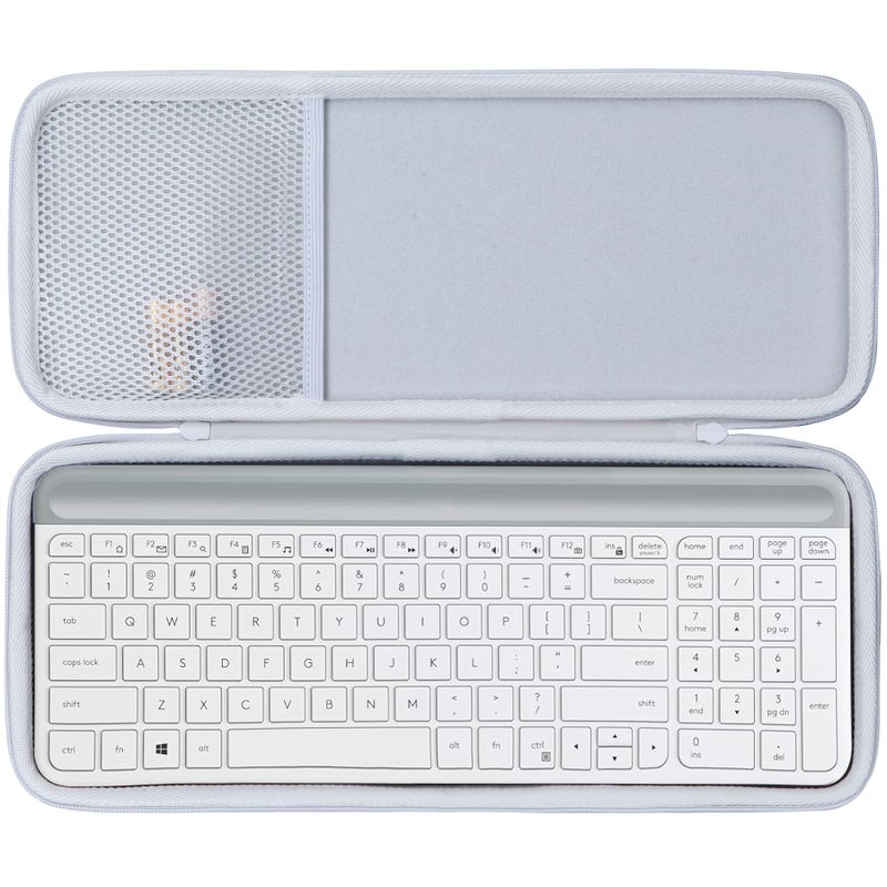 Lebakort Hard Case Compatible with Logitech MK470 Slim Keyboard and Mouse Combo Off White Case Only - Image 2
