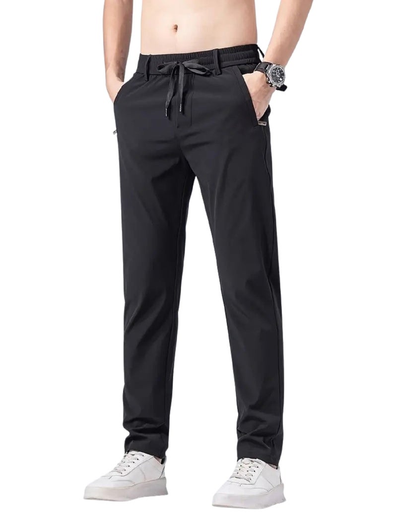 Lymio Men's Regular Fit Causal Trouser || Pant for Men || Trouser for Men (TR-20-M) Black - Image 1