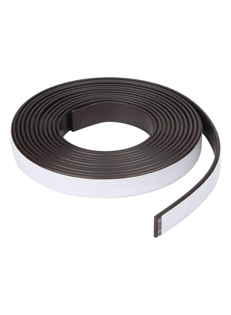 RATSAW Strong Adhesive Magnetic Tape Strip Roll Magnet Tape Roll With 3M Strong Adhesive Backing Magnetic Strips Heavy Duty Perfect for Wall, DIY, Art Projects & Fridge - 25mm Wide x 1m Long - 2Pcs - Image 1
