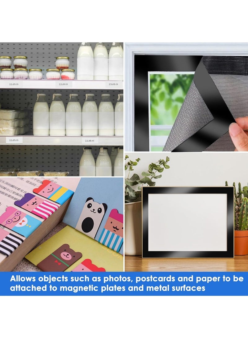 RATSAW Strong Adhesive Magnetic Tape Strip Roll Magnet Tape Roll With 3M Strong Adhesive Backing Magnetic Strips Heavy Duty Perfect for Wall, DIY, Art Projects & Fridge - 25mm Wide x 1m Long - 2Pcs - Image 2