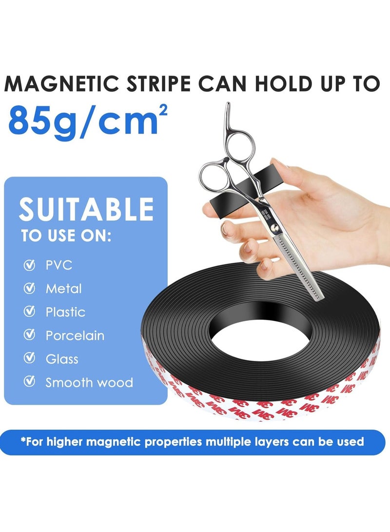 RATSAW Strong Adhesive Magnetic Tape Strip Roll Magnet Tape Roll With 3M Strong Adhesive Backing Magnetic Strips Heavy Duty Perfect for Wall, DIY, Art Projects & Fridge - 25mm Wide x 1m Long - 2Pcs - Image 3