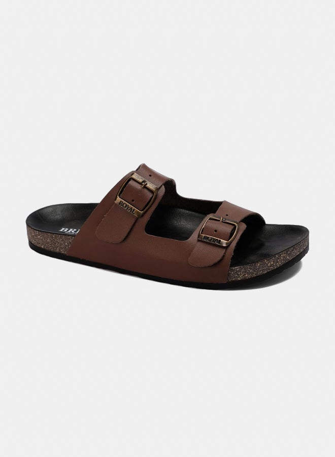 Stylish and comfortable men's slippers made of natural leather - non-slip medical sole - available in various colors and sizes  - Image 2