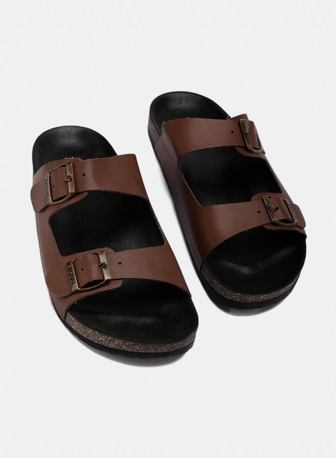 Stylish and comfortable men's slippers made of natural leather - non-slip medical sole - available in various colors and sizes  - Image 3