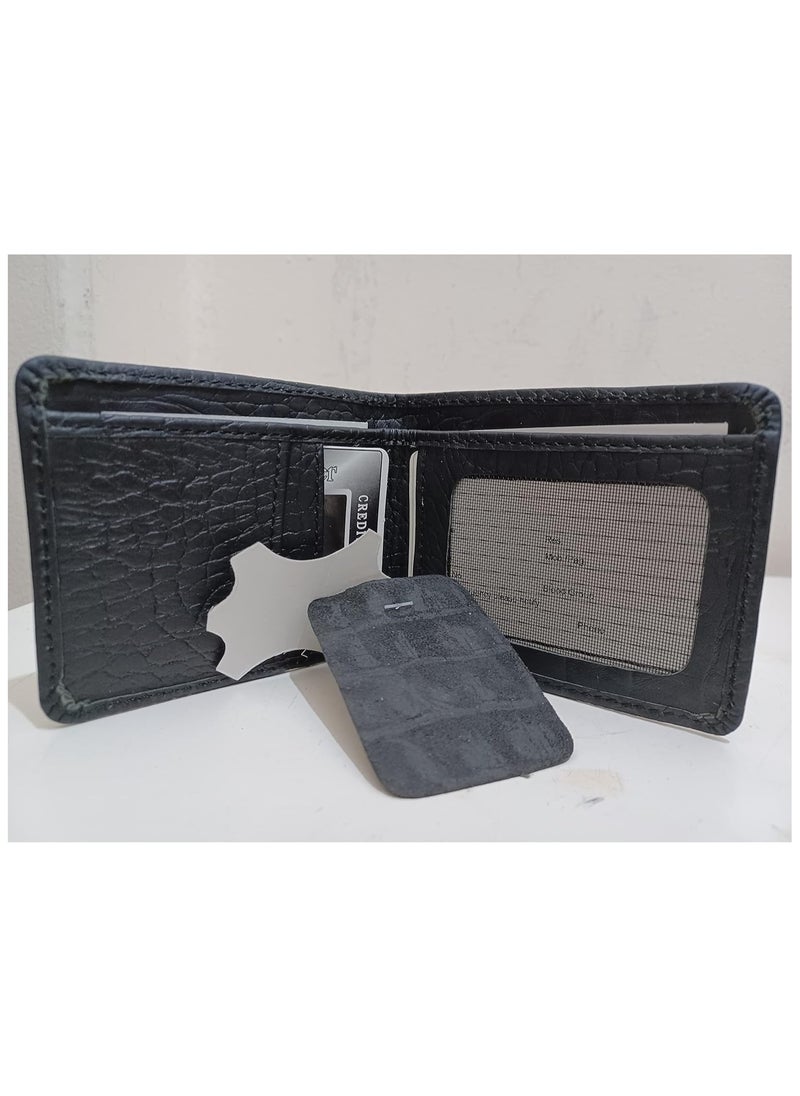 Generic - Men's Premium Leather Wallet with Croc-Embossed Design - Image 1