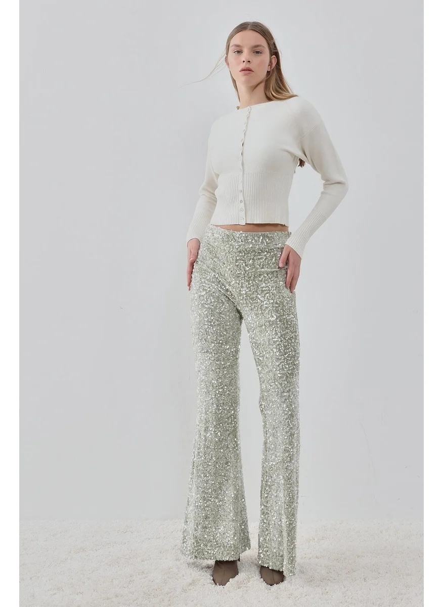 Pieces Of Melon x Narod Bıçakçı Ecru Mother of Pearl Buttoned Soft Touch Knitwear Cardigan