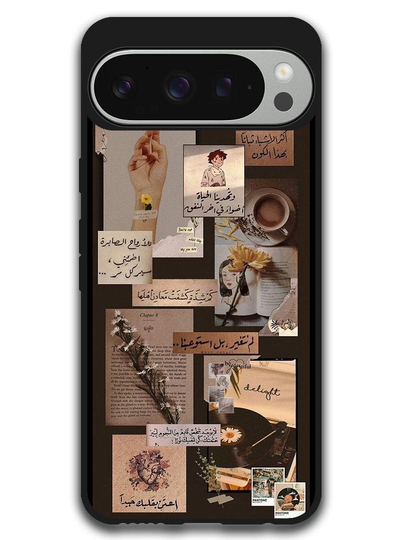 Theodor Protective Case Anti Scratch Shock Proof Bumper Cover For Google Pixel 9 Pro XL Arabic Design (85) - Image 1