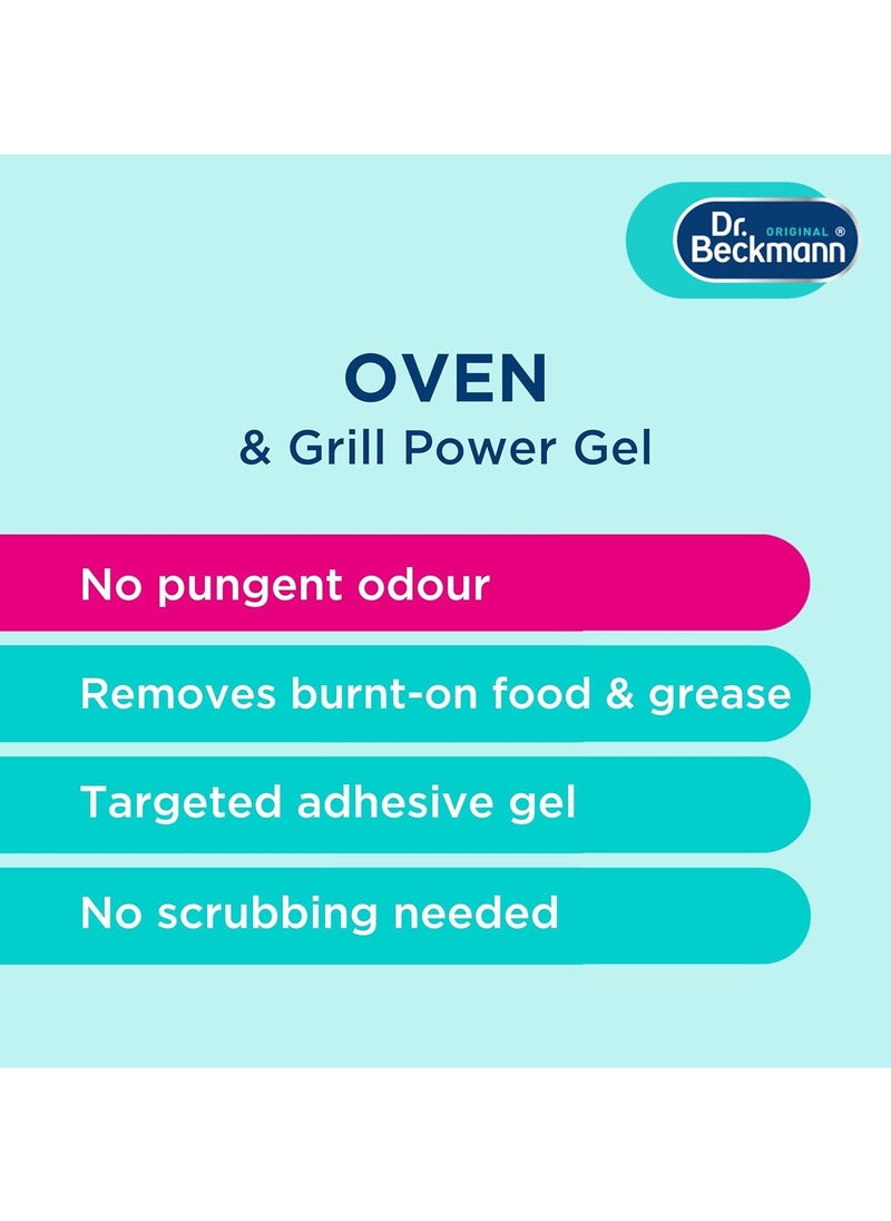 Dr. Beckmann Dr.Beckmann Oven Cleaner With Powerful Active Gel|Odourless Gel Formula|Suitable For Burnt On Food, Bbq & Grills,Tough Stains|Indoor/Outdoor|Home Cleaning Essentials-375Ml  - Image 3