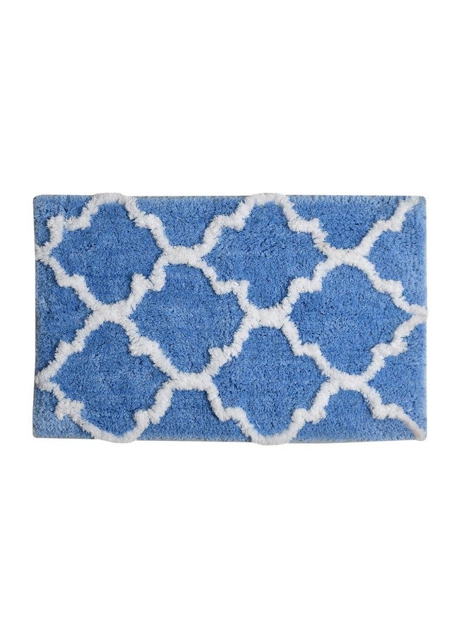AEROHAVEN™ Glorious Super Soft Microfiber Abstract Moroccan Designer Anti Slip Bathmat (Aqua, 40 cm x 60 cm) - Image 3