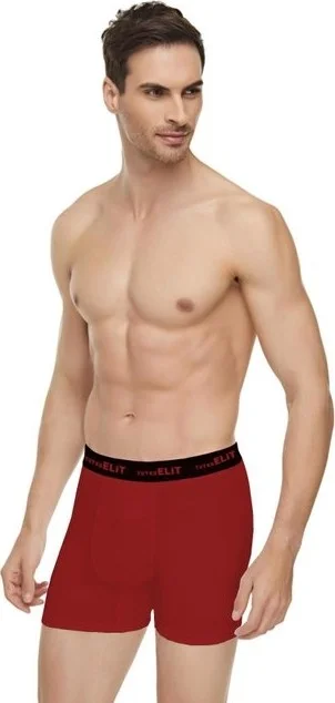 Tutku Elit Passion Elite ELT1252 Elite Modal Elastane Sports Boxer 3 Pieces Claret Red