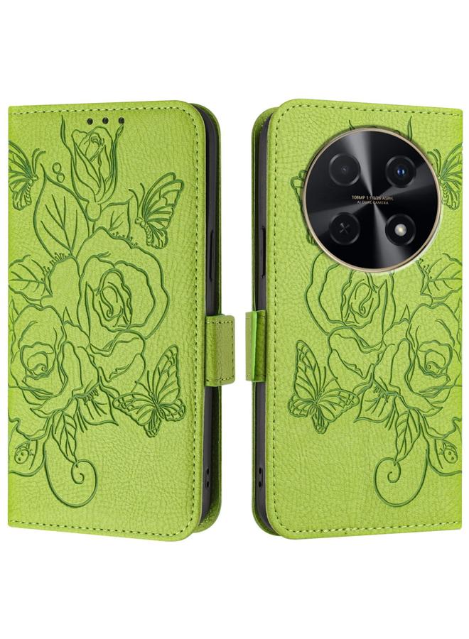 S-TOP Case For Huawei nova 12i 4G Embossed Rose RFID Anti-theft Leather Phone Case - Image 2