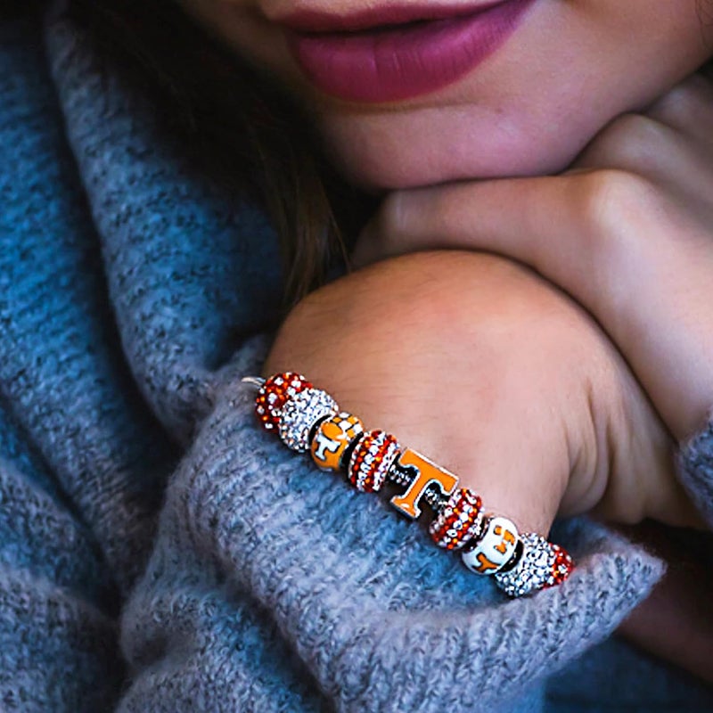 Stone Armory Tennessee Vols Charms and Jewelry for Women - White and Orange Tennessee Bead - Hypoallergenic Stainless Steel Charms - Tennessee Vols Gifts - Image 5