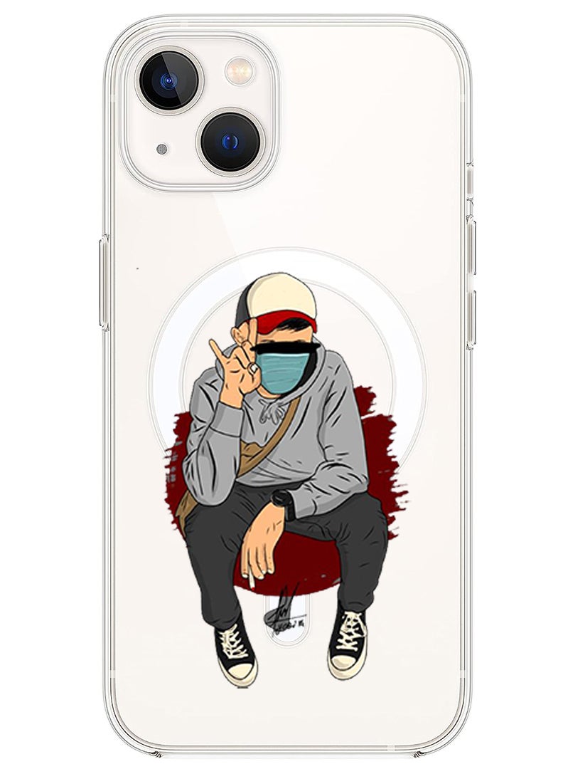 Theodor Magnetic Case for iPhone 14 Plus 6.7-inch Compatible with MagSafe Wireless Charging, Shockproof Phone Bumper Cover peace copy - Image 1