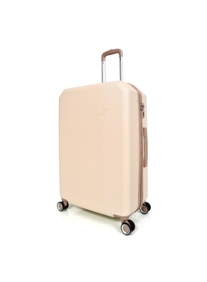 MORANO 4-Piece Luggage Trolley Bag Set Beige with Khaki - Image 4