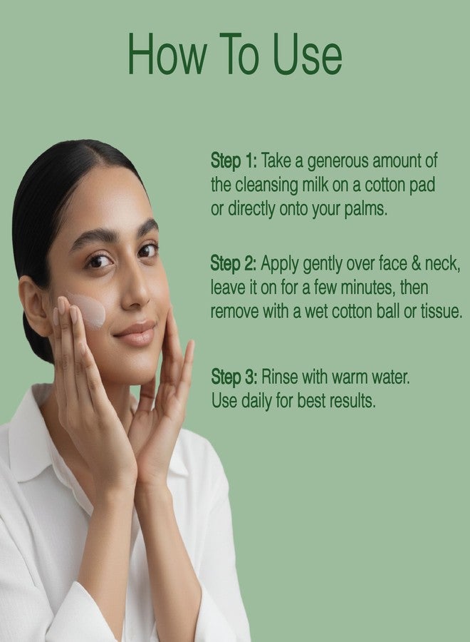 Olivia Aloe Vera Cleansing Milk with Marula Oil (100ml) | Deep Cleanser & Makeup Remover | Anti-Aging Skincare | Nourishes, Hydrates & Revitalizes Skin for Radiant Glow | Paraben-Free - Image 4