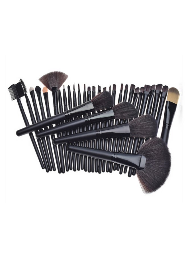 32-pieces Soft Fur Professional Womens Makeup Brush Sets With PU Storage Bag Wooden High-end Face Eye-shadow Eyeliner Cosmetic Brush Sets - Image 3