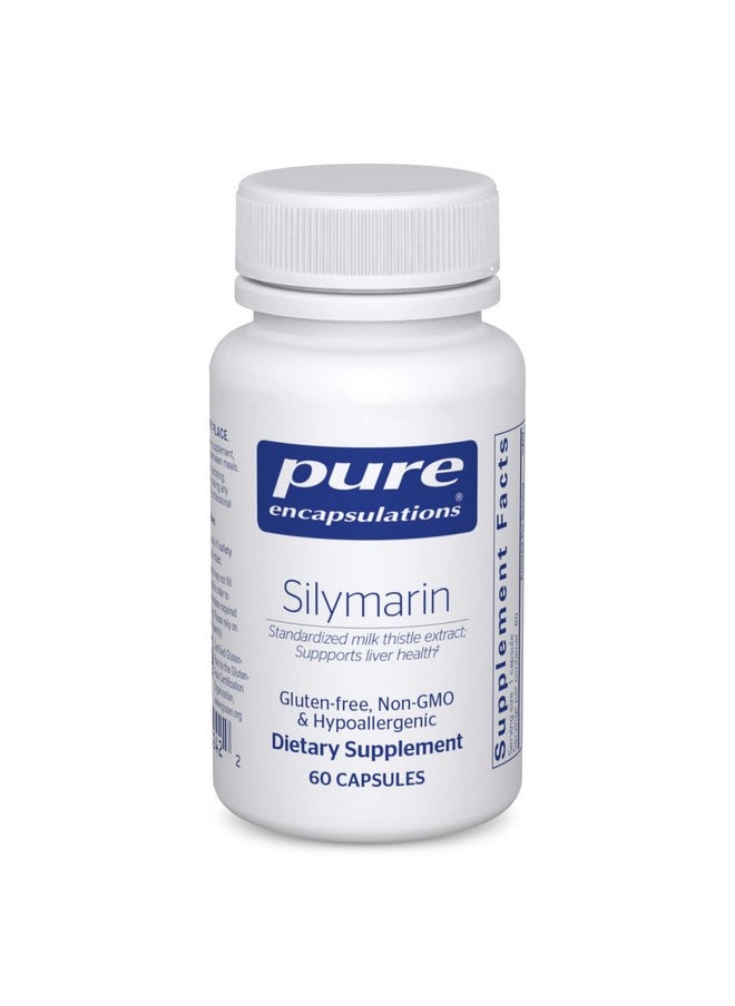 Pure Encapsulations - Silymarin ; Milk Thistle Extract Supplement For Liver Support And Antioxidant Activity* ; 60 Capsules - Image 1