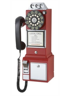 Crosley CR56-RE 1950's Payphone with Push Button Technology, Red  - Image 1