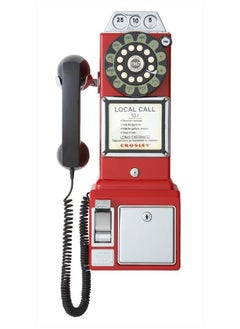 Crosley CR56-RE 1950's Payphone with Push Button Technology, Red  - Image 3
