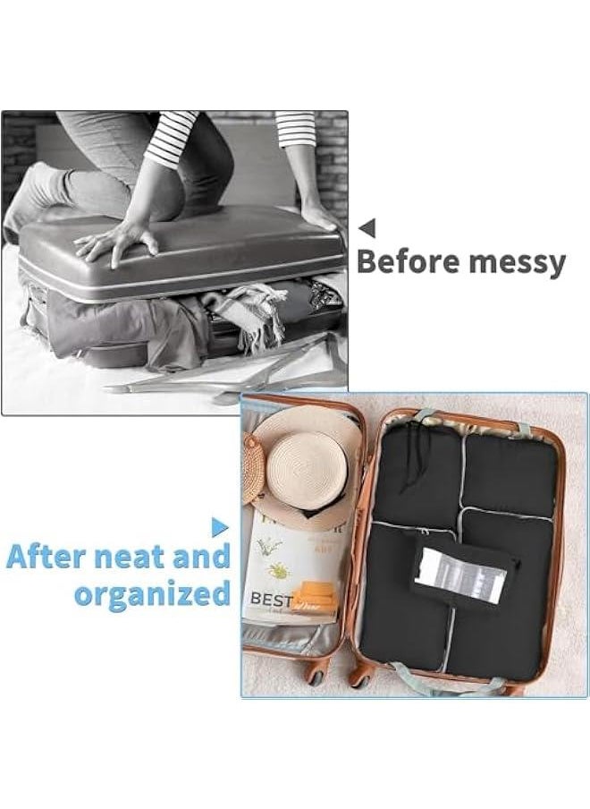HOOKOR Compression Packing Cubes for Suitcase, Travel Bags Organizer for Luggage with Shoe Bag, Expandable and Premium Storage - Essential for Travel,Lightweight for Travel Accessories (8PCS-Black)  - Image 5