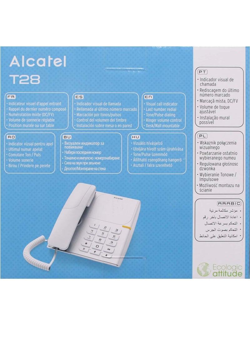 Alcatel Wired Home Phone T28 , White  - Image 3