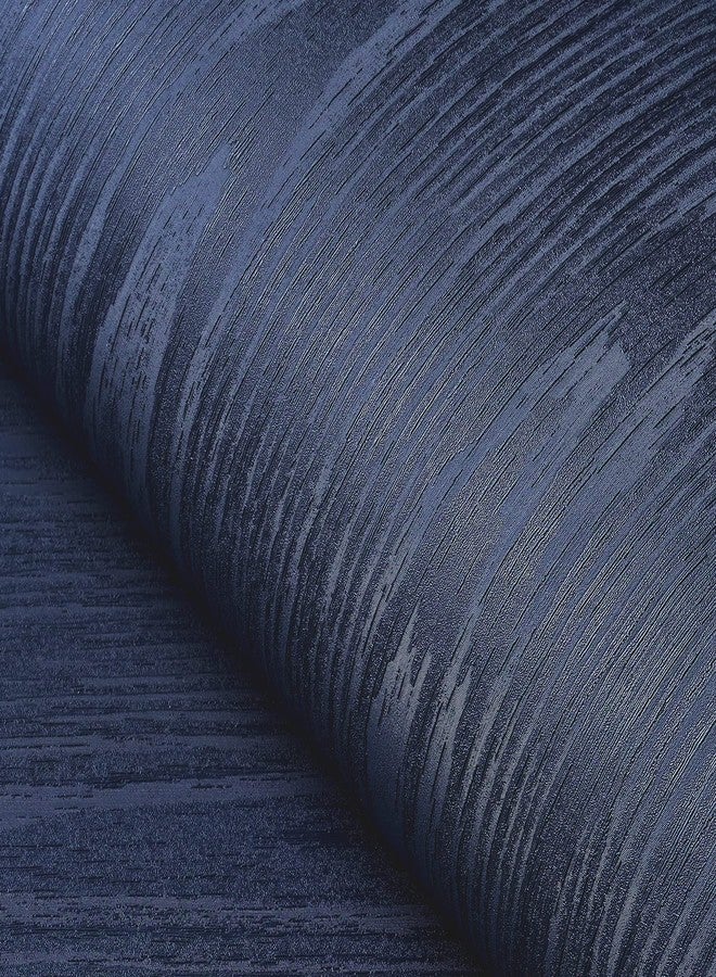 FunStick Navy Blue Stained Wood Contact Paper for Cabinets Peel and Stick Wood Wallpaper Waterproof Self Adhesive Wood Grain Contact Paper Removable Wood Wall Papers for Countertop Paper Desk 12"x200" - Image 1