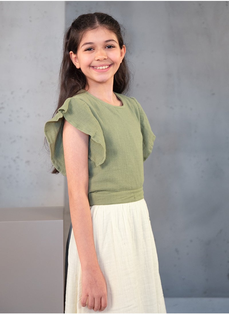 Bunai Bunai Root Collection Peach-colored Skirt SK10-001  - Image 4
